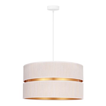 Duolla - Lampadario a sospensione con filo DUO 1xE27/15W/230V diametro 40 cm color crema/oro