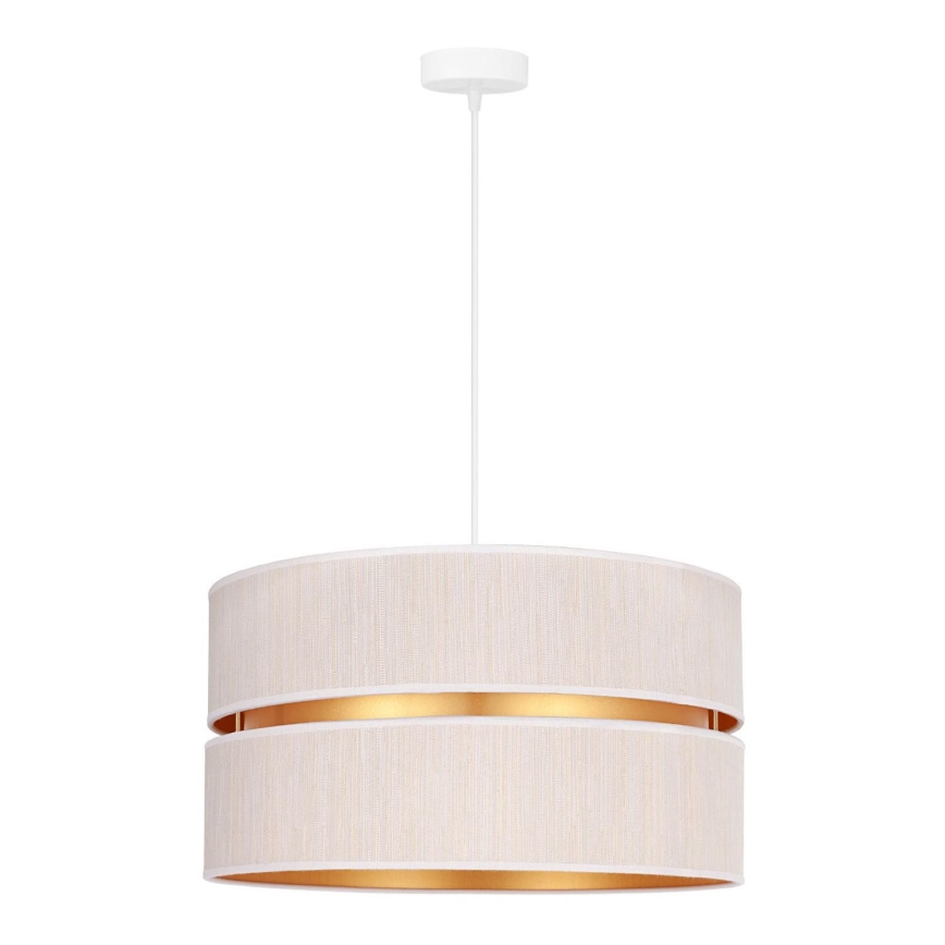 Duolla - Lampadario a sospensione con filo DUO 1xE27/15W/230V diametro 40 cm color crema/oro