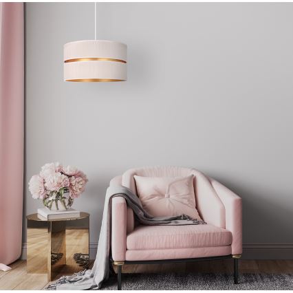 Duolla - Lampadario a sospensione con filo DUO 1xE27/15W/230V diametro 40 cm color crema/oro