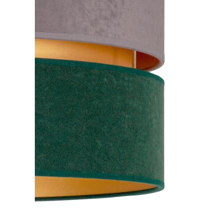 Duolla - Lampadario a sospensione con filo DUO 1xE27/15W/230V diametro 40 cm grigio/verde/oro
