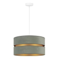 Duolla - Lampadario a sospensione con filo DUO 1xE27/15W/230V diametro 40 cm luce verde/oro