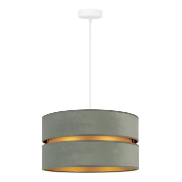 Duolla - Lampadario a sospensione con filo DUO 1xE27/15W/230V diametro 40 cm luce verde/oro