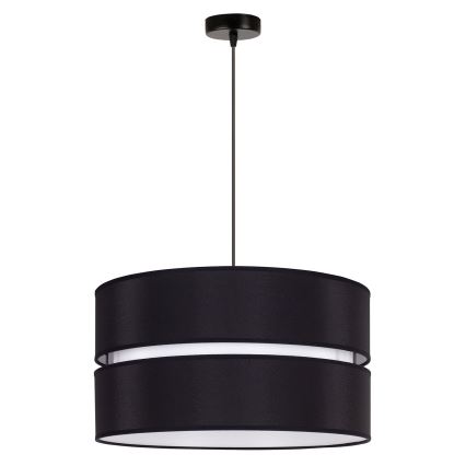 Duolla - Lampadario a sospensione con filo DUO 1xE27/15W/230V diametro 40 cm nero/bianco