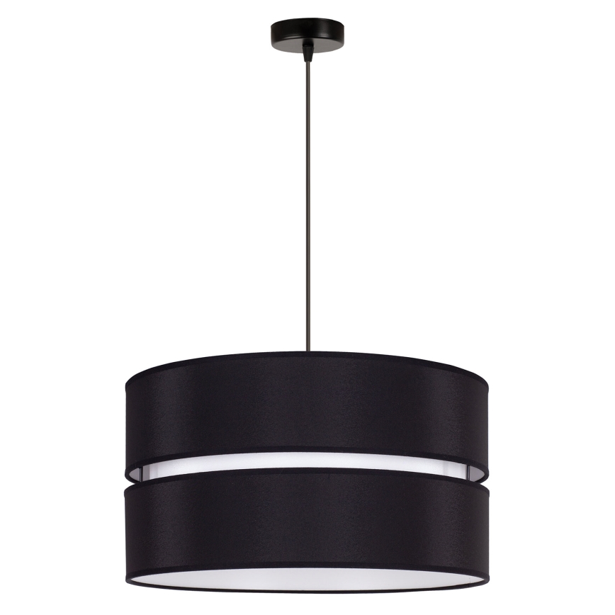 Duolla - Lampadario a sospensione con filo DUO 1xE27/15W/230V diametro 40 cm nero/bianco