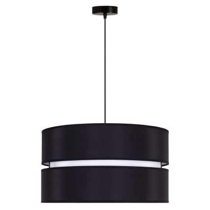 Duolla - Lampadario a sospensione con filo DUO 1xE27/15W/230V diametro 40 cm nero/bianco