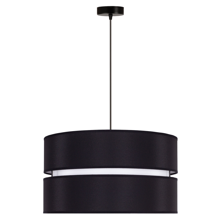 Duolla - Lampadario a sospensione con filo DUO 1xE27/15W/230V diametro 40 cm nero/bianco
