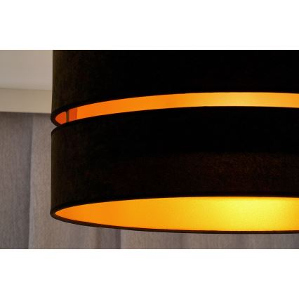 Duolla - Lampadario a sospensione con filo DUO 1xE27/15W/230V diametro 40 cm nero/oro