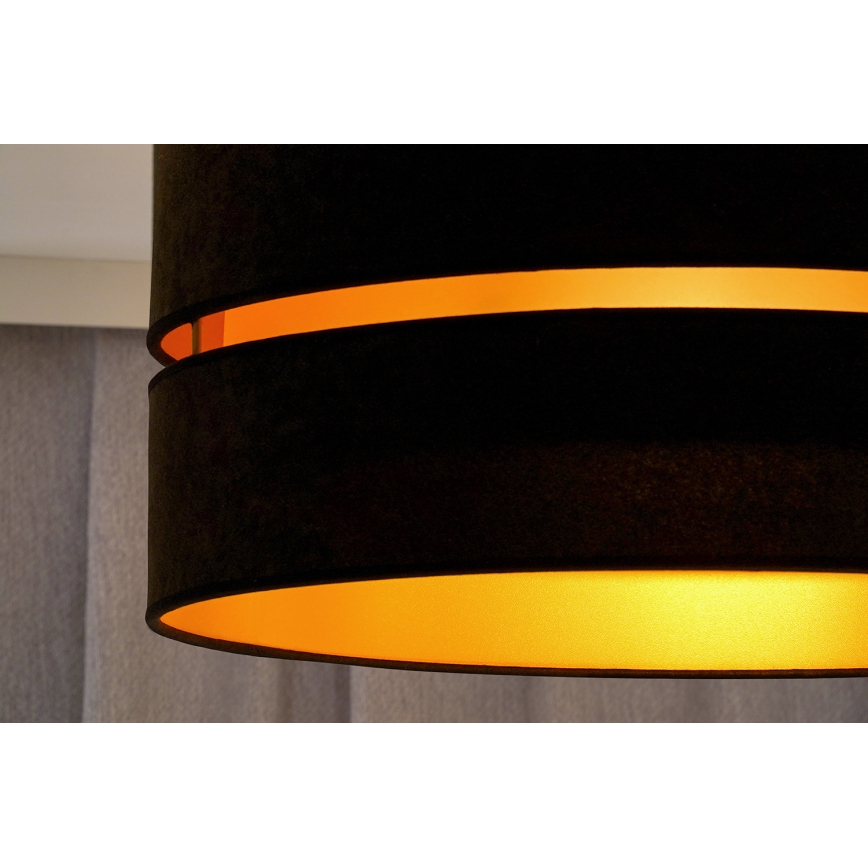 Duolla - Lampadario a sospensione con filo DUO 1xE27/15W/230V diametro 40 cm nero/oro