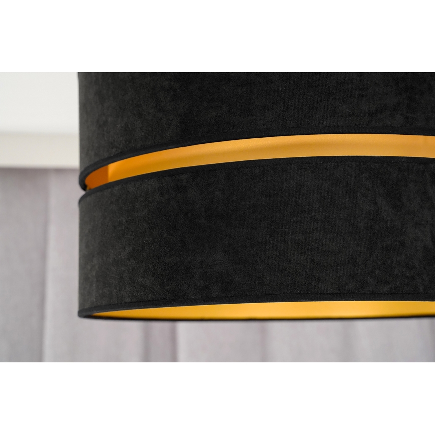 Duolla - Lampadario a sospensione con filo DUO 1xE27/15W/230V diametro 40 cm nero/oro
