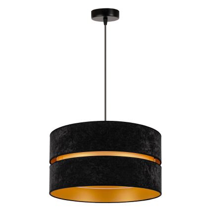 Duolla - Lampadario a sospensione con filo DUO 1xE27/15W/230V diametro 40 cm nero/oro