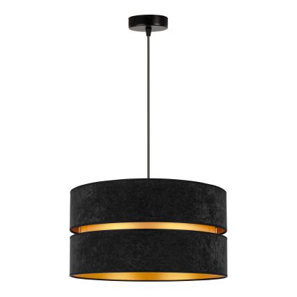 Duolla - Lampadario a sospensione con filo DUO 1xE27/15W/230V diametro 40 cm nero/oro
