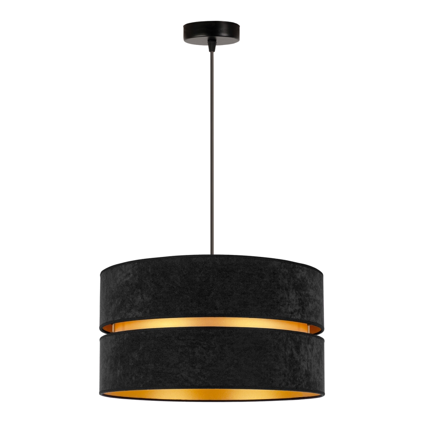 Duolla - Lampadario a sospensione con filo DUO 1xE27/15W/230V diametro 40 cm nero/oro