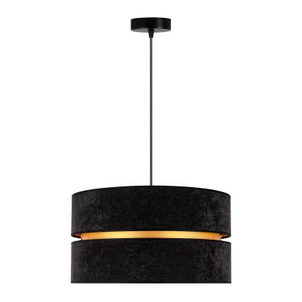 Duolla - Lampadario a sospensione con filo DUO 1xE27/15W/230V diametro 40 cm nero/oro