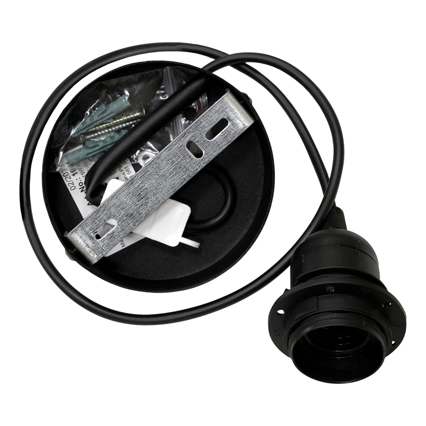 Duolla - Lampadario a sospensione con filo DUO 1xE27/15W/230V diametro 40 cm nero/oro