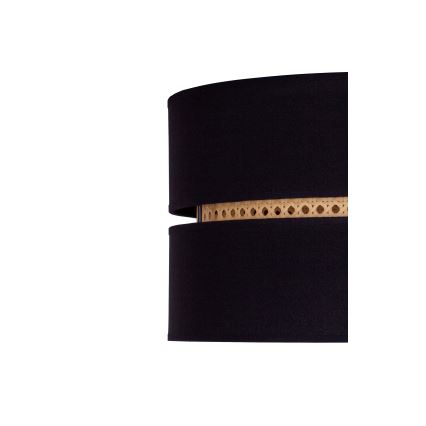 Duolla - Lampadario a sospensione con filo DUO 1xE27/15W/230V diametro 40 cm nero/rattan