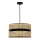 Duolla - Lampadario a sospensione con filo DUO 1xE27/15W/230V diametro 40 cm rattan/nero