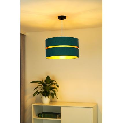 Duolla - Lampadario a sospensione con filo DUO 1xE27/15W/230V diametro 40 cm turchese/oro