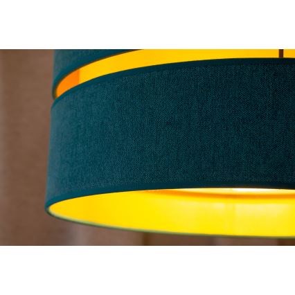 Duolla - Lampadario a sospensione con filo DUO 1xE27/15W/230V diametro 40 cm turchese/oro