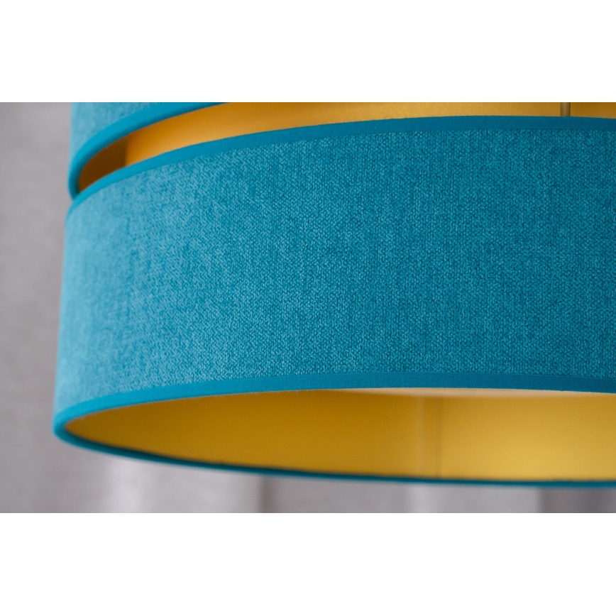 Duolla - Lampadario a sospensione con filo DUO 1xE27/15W/230V diametro 40 cm turchese/oro