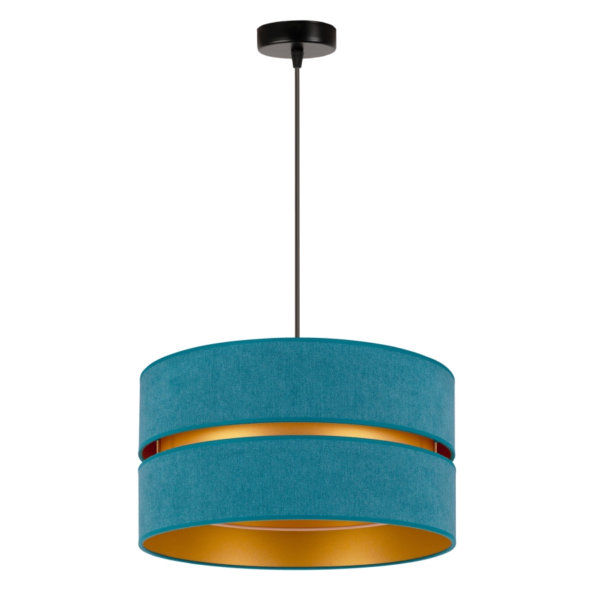 Duolla - Lampadario a sospensione con filo DUO 1xE27/15W/230V diametro 40 cm turchese/oro