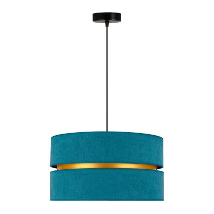 Duolla - Lampadario a sospensione con filo DUO 1xE27/15W/230V diametro 40 cm turchese/oro