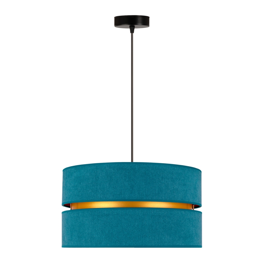 Duolla - Lampadario a sospensione con filo DUO 1xE27/15W/230V diametro 40 cm turchese/oro