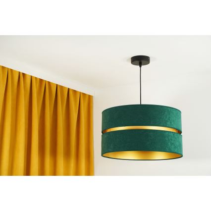 Duolla - Lampadario a sospensione con filo DUO 1xE27/15W/230V diametro 40 cm verde/oro
