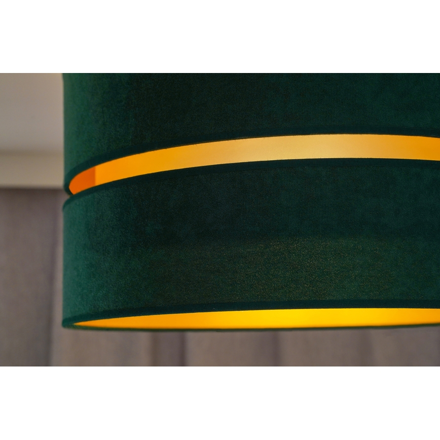 Duolla - Lampadario a sospensione con filo DUO 1xE27/15W/230V diametro 40 cm verde/oro