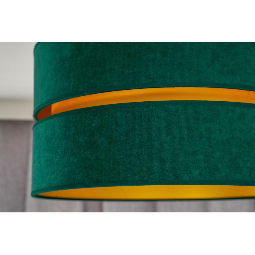 Duolla - Lampadario a sospensione con filo DUO 1xE27/15W/230V diametro 40 cm verde/oro