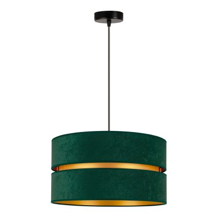 Duolla - Lampadario a sospensione con filo DUO 1xE27/15W/230V diametro 40 cm verde/oro
