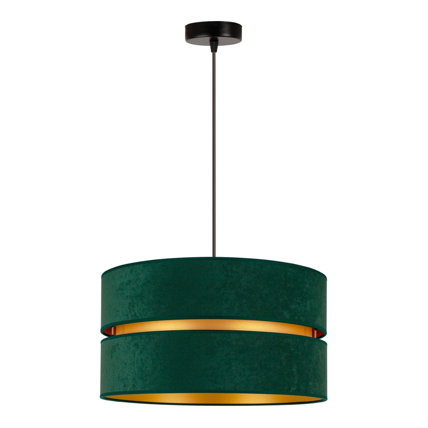 Duolla - Lampadario a sospensione con filo DUO 1xE27/15W/230V diametro 40 cm verde/oro