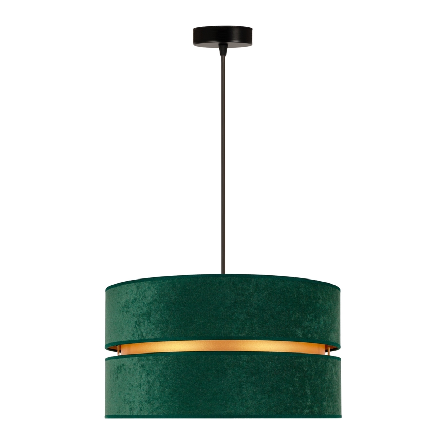 Duolla - Lampadario a sospensione con filo DUO 1xE27/15W/230V diametro 40 cm verde/oro