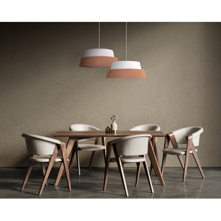Duolla - Lampadario a sospensione con filo GALAXY 1xE27/15W/230V diametro 50 cm marrone/bianco