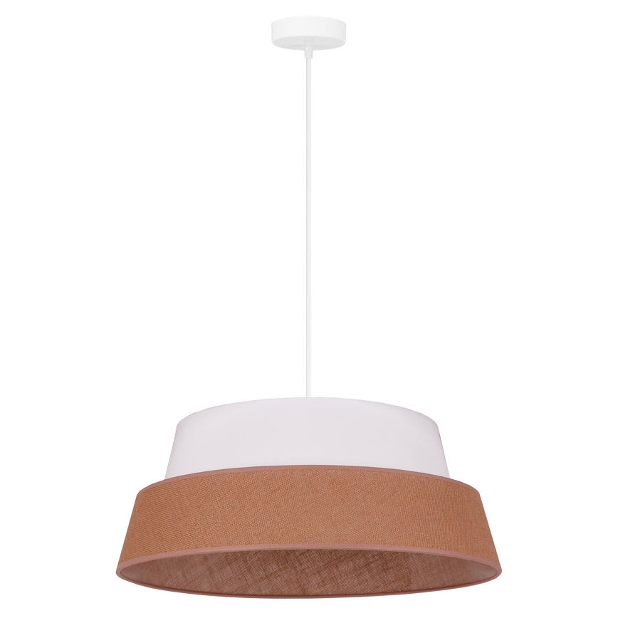 Duolla - Lampadario a sospensione con filo GALAXY 1xE27/15W/230V diametro 50 cm marrone/bianco