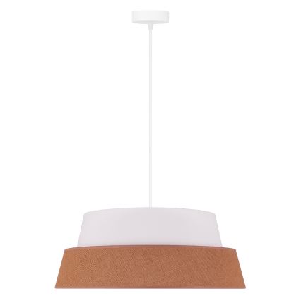 Duolla - Lampadario a sospensione con filo GALAXY 1xE27/15W/230V diametro 50 cm marrone/bianco
