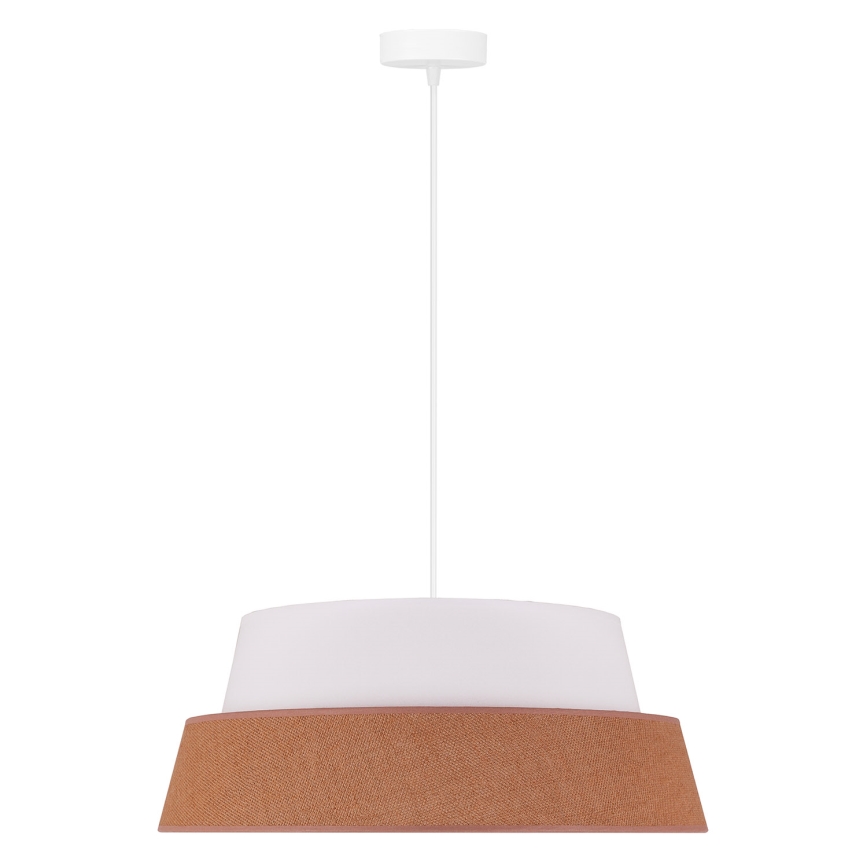 Duolla - Lampadario a sospensione con filo GALAXY 1xE27/15W/230V diametro 50 cm marrone/bianco