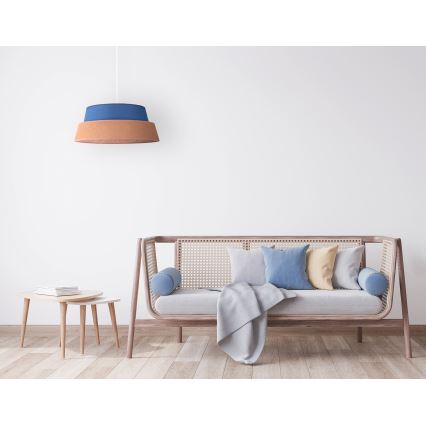 Duolla - Lampadario a sospensione con filo GALAXY 1xE27/40W/230V diametro 50 cm blu