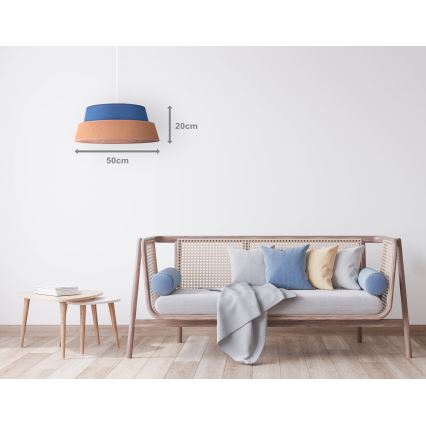 Duolla - Lampadario a sospensione con filo GALAXY 1xE27/40W/230V diametro 50 cm blu