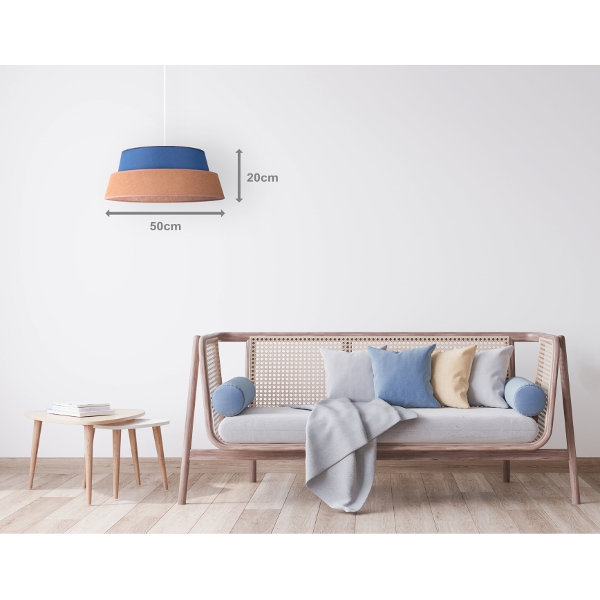 Duolla - Lampadario a sospensione con filo GALAXY 1xE27/40W/230V diametro 50 cm blu