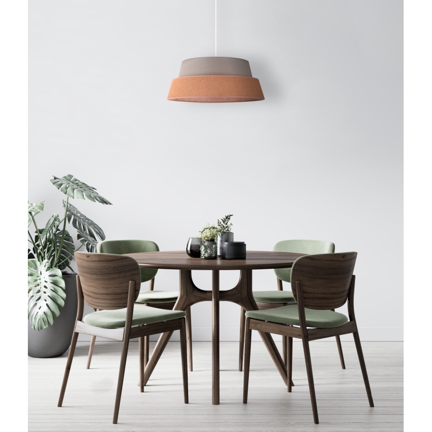 Duolla - Lampadario a sospensione con filo GALAXY 1xE27/40W/230V diametro 50 cm grigio/marrone