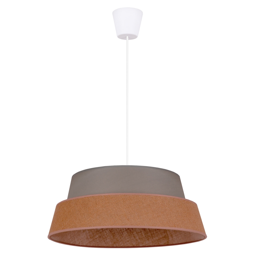 Duolla - Lampadario a sospensione con filo GALAXY 1xE27/40W/230V diametro 50 cm grigio/marrone