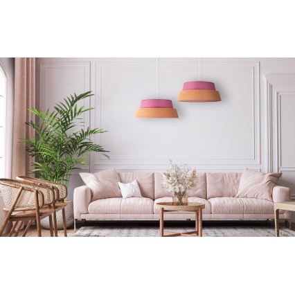 Duolla - Lampadario a sospensione con filo GALAXY 1xE27/40W/230V diametro 50 cm rosa
