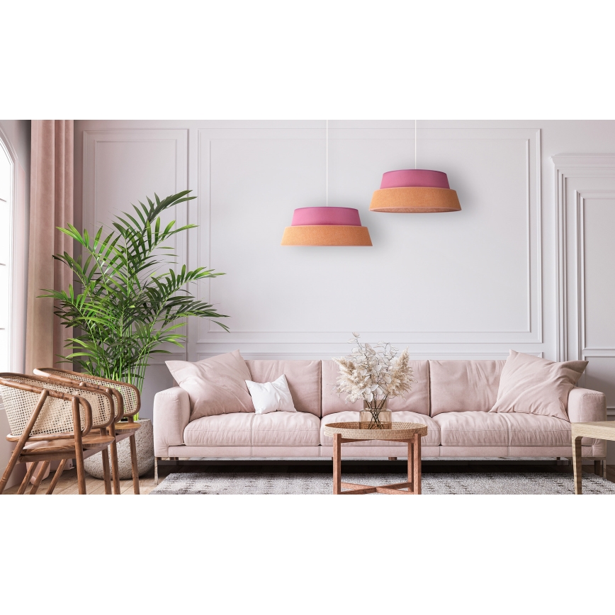 Duolla - Lampadario a sospensione con filo GALAXY 1xE27/40W/230V diametro 50 cm rosa