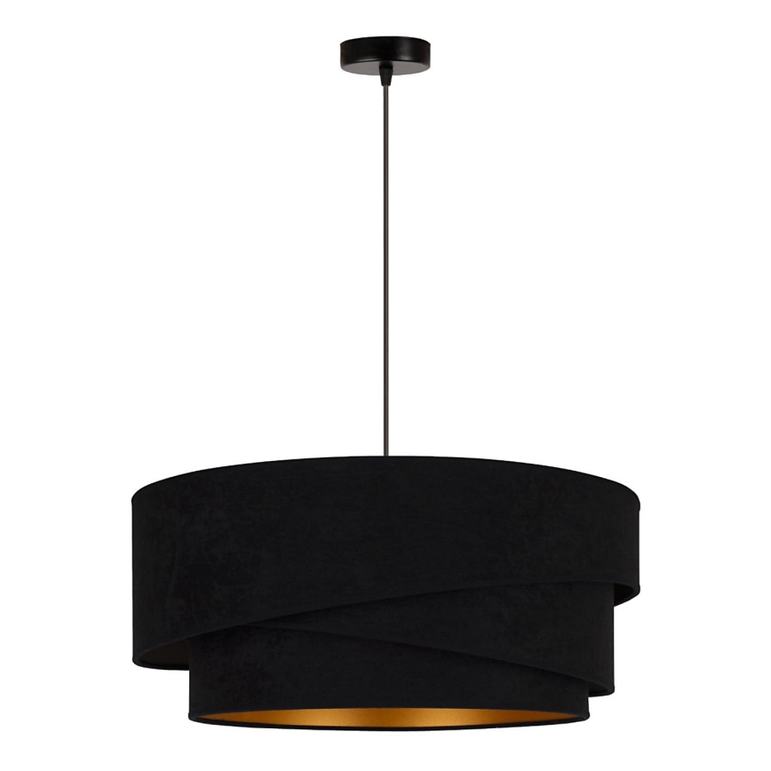 Duolla - Lampadario a sospensione con filo KOBO 1xE27/15W/230V diametro 45 cm nero/oro