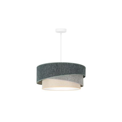 Duolla - Lampadario a sospensione con filo KOBO ECO RECYCLING 1xE27/15W/230V diametro 45 cm verde/grigio/color crema