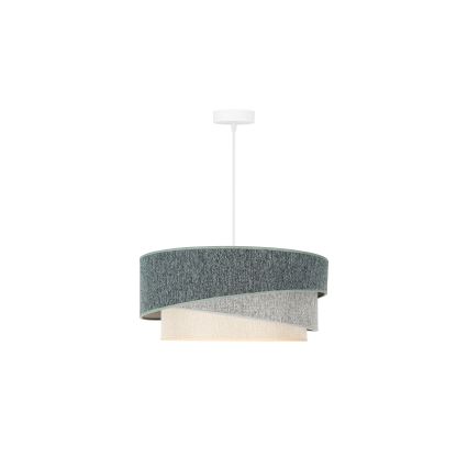 Duolla - Lampadario a sospensione con filo KOBO ECO RECYCLING 1xE27/15W/230V diametro 45 cm verde/grigio/color crema