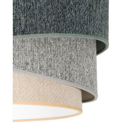 Duolla - Lampadario a sospensione con filo KOBO ECO RECYCLING 1xE27/15W/230V diametro 45 cm verde/grigio/color crema