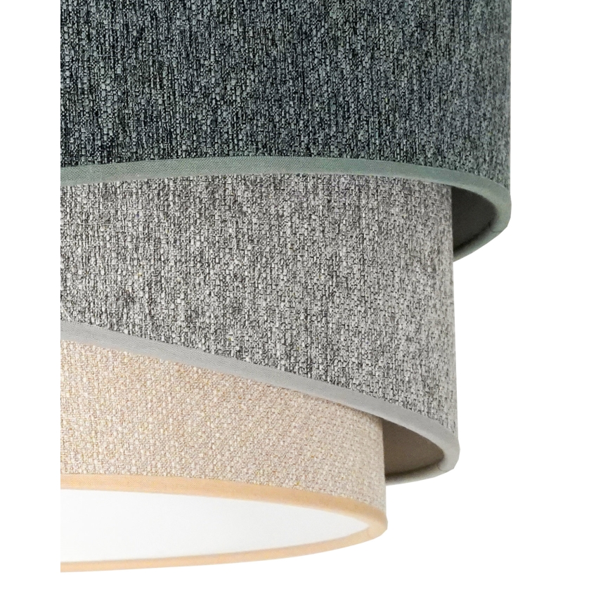 Duolla - Lampadario a sospensione con filo KOBO ECO RECYCLING 1xE27/15W/230V diametro 45 cm verde/grigio/color crema