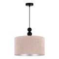 Duolla - Lampadario a sospensione con filo LYON 1xE27/15W/230V diametro 40 cm beige
