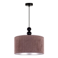 Duolla - Lampadario a sospensione con filo LYON 1xE27/15W/230V diametro 40 cm marrone